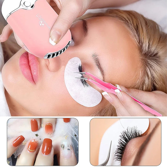 "Eyelash Fan Dryer Blower Graft Lashes Extension Glue Fast Dry Women Makeup Tools Mini USB Charging"
