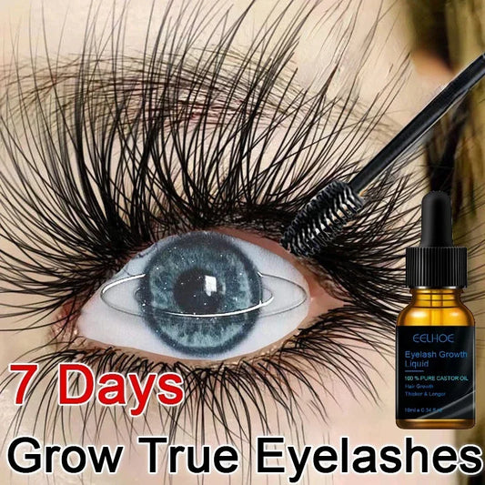 "Fast Eyelash Growth Serum Natural Eyelashes Enhancer Longer Thicker Eyebrows Lift Eye Care Fuller Lashes in 7 Days"